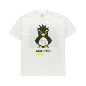 TMLS Mens Cold Chillin Graphic T-Shirt, White, NWT